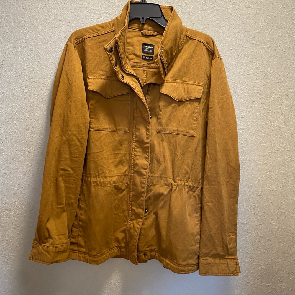 Prana Sancho Golden Brown Jacket. Womens XL. Medium weight zip up jacket